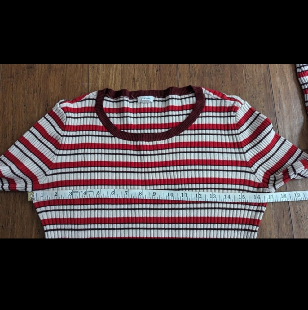Garage Ribbed Striped Top Size large - Picture 6 of 7